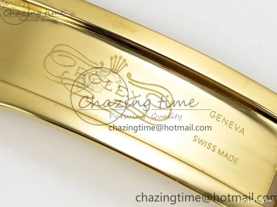 0212 Day Date 36 YG RAF 1:1 Best Edition Green Stone Roman Dial on YG Bracelet A Durable 1524